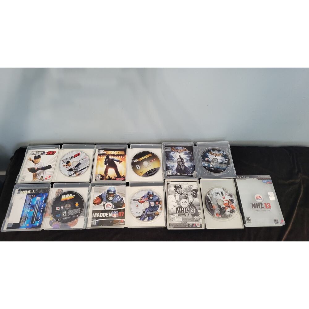 PS3 Game Lot 6 Complete Batman Arkham Asylum Def Jam Rapstar MLB 2K7 NHL 13... - Picture 3 of 4